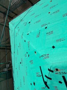 屋根工事 ルーフィングシート設置